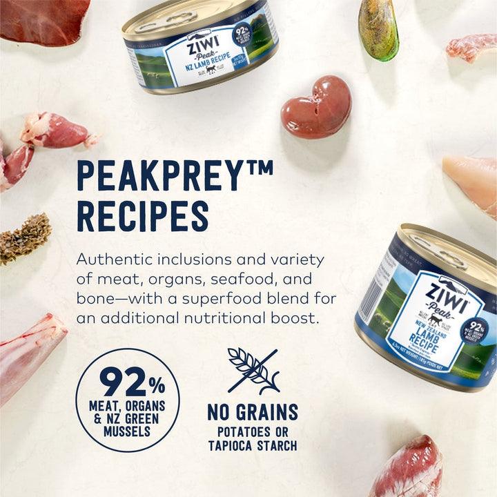 ZIWI Peak Wet Cat Food - New Zealand Lamb Recipe Canned 