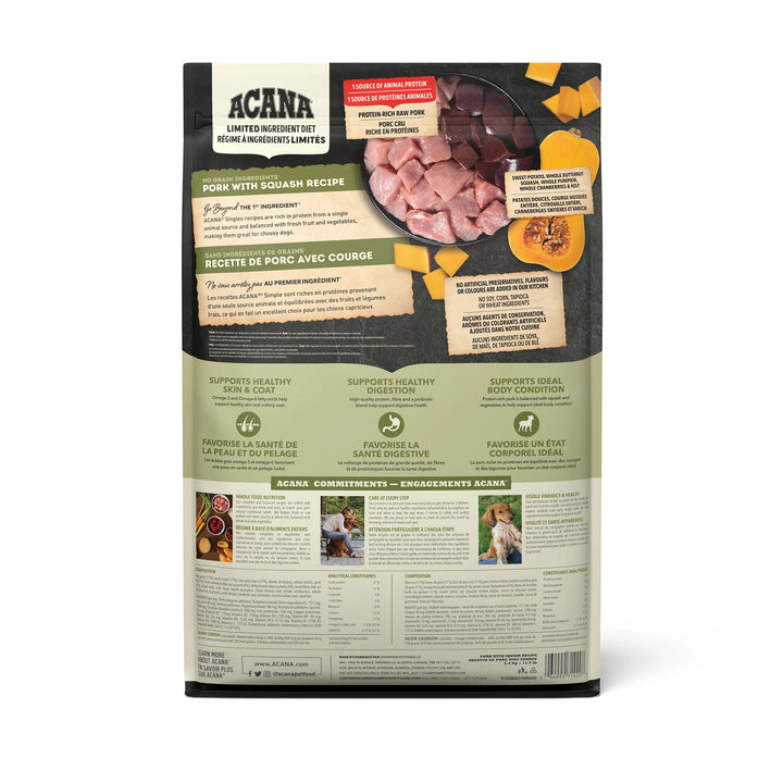 Acana Dry Dog Food - Pork With Squash Recipe 