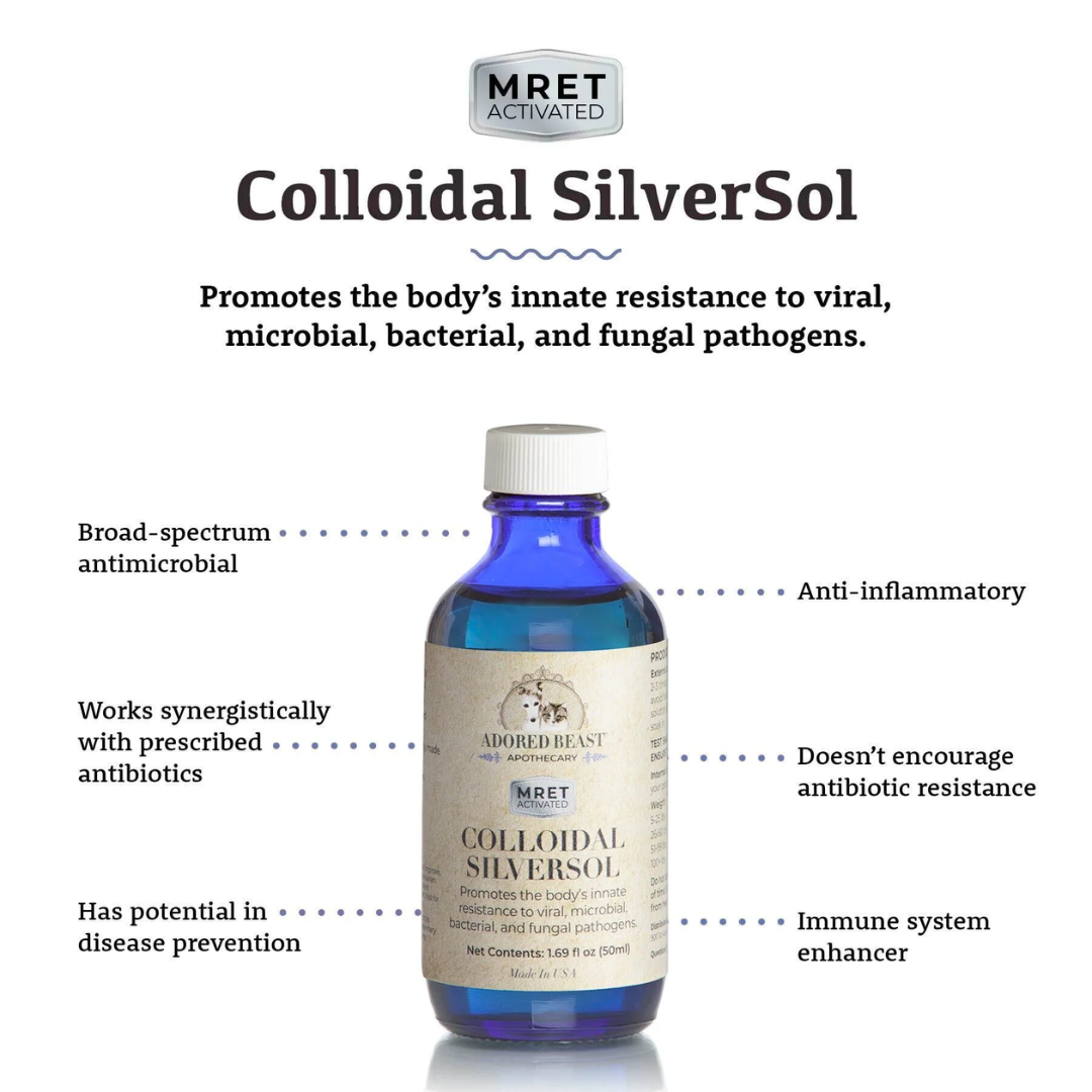 Adored Beast Dog and Cat Supplements - Colloidal SilverSol *MRET Activated