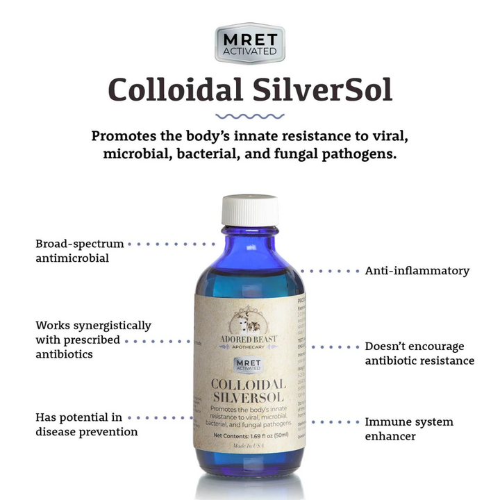 Adored Beast Dog and Cat Supplements - Colloidal SilverSol *MRET Activated