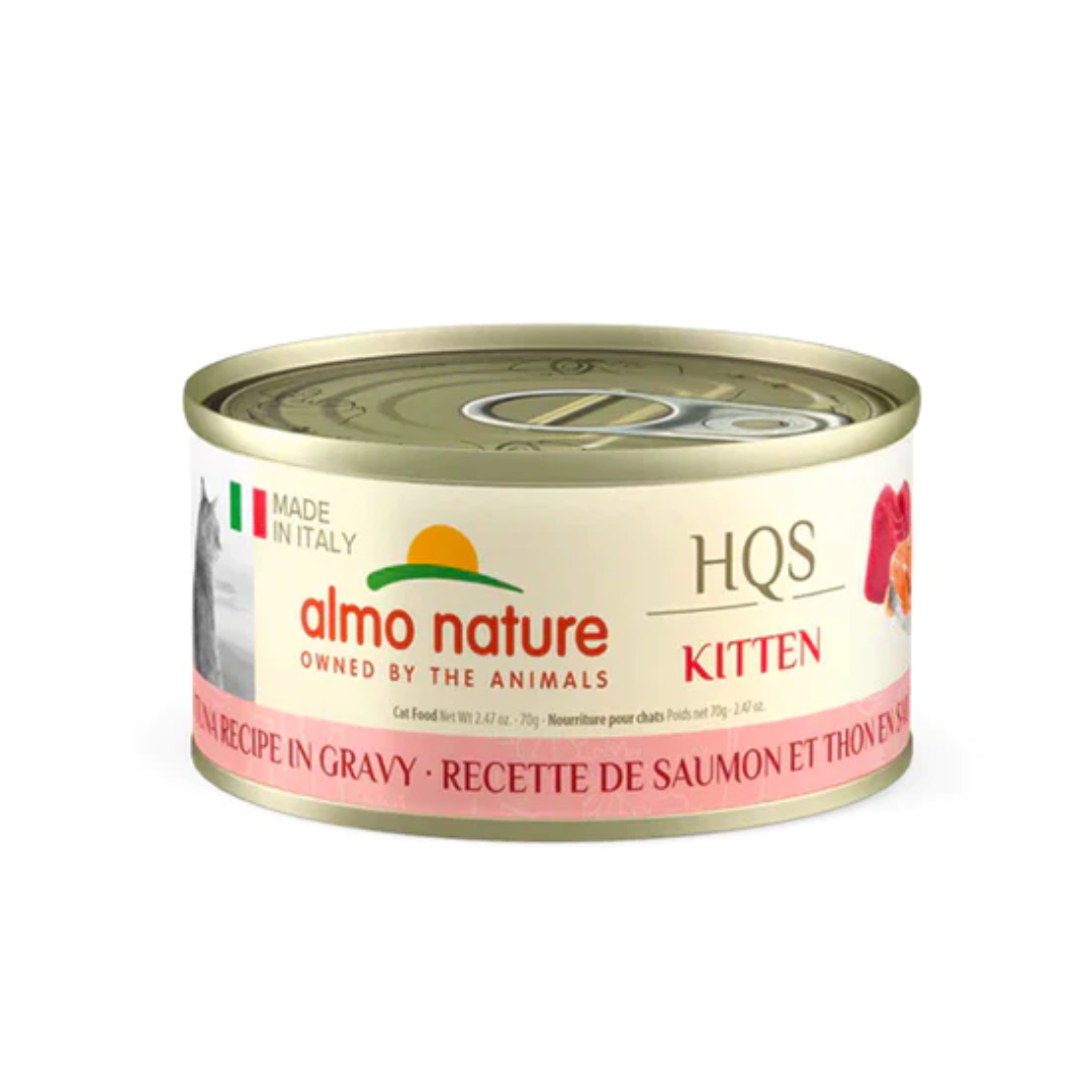 Almo Nature Wet Cat Food - HQS Complete Kitten Salmon & Tuna Canned