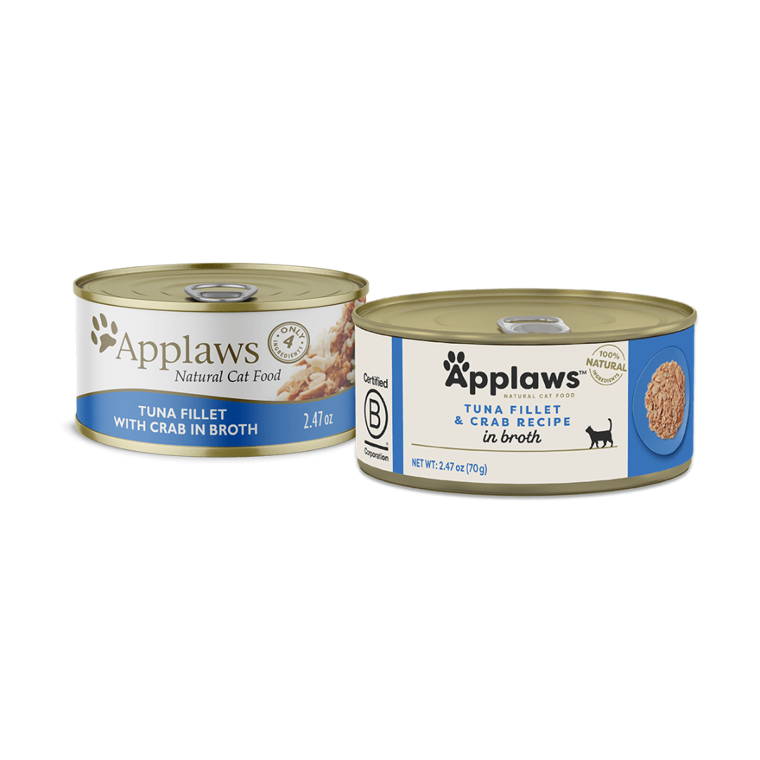 Applaws Wet Cat Food - Tuna Fillet and Crab in Broth Canned