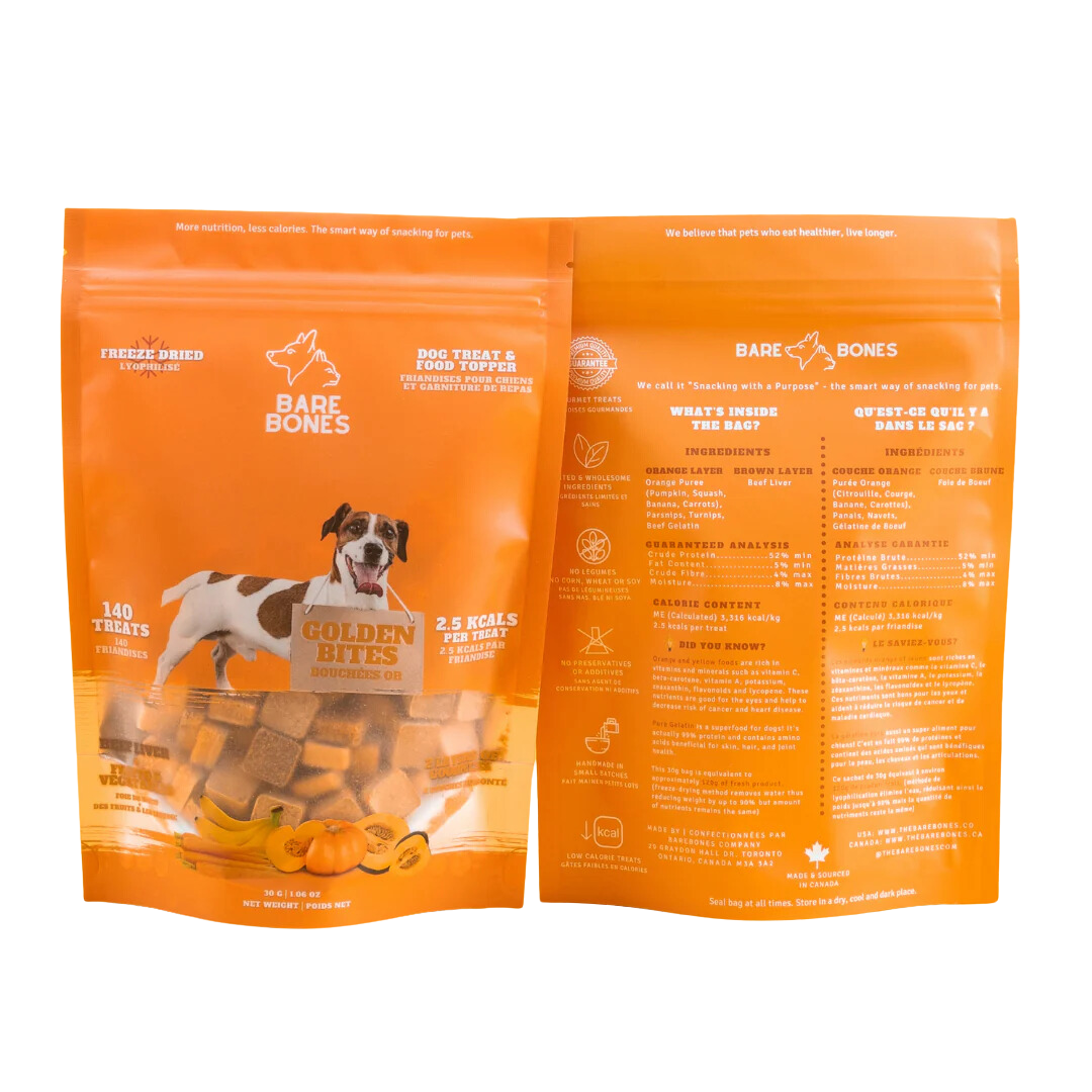 Bare Bones Freeze-Dried Dog Treats - Golden Bites