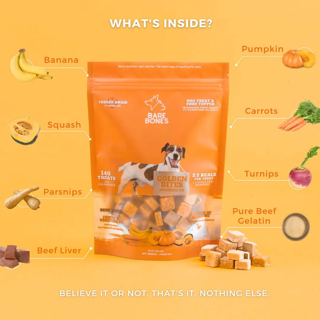 Bare Bones Freeze-Dried Dog Treats - Golden Bites