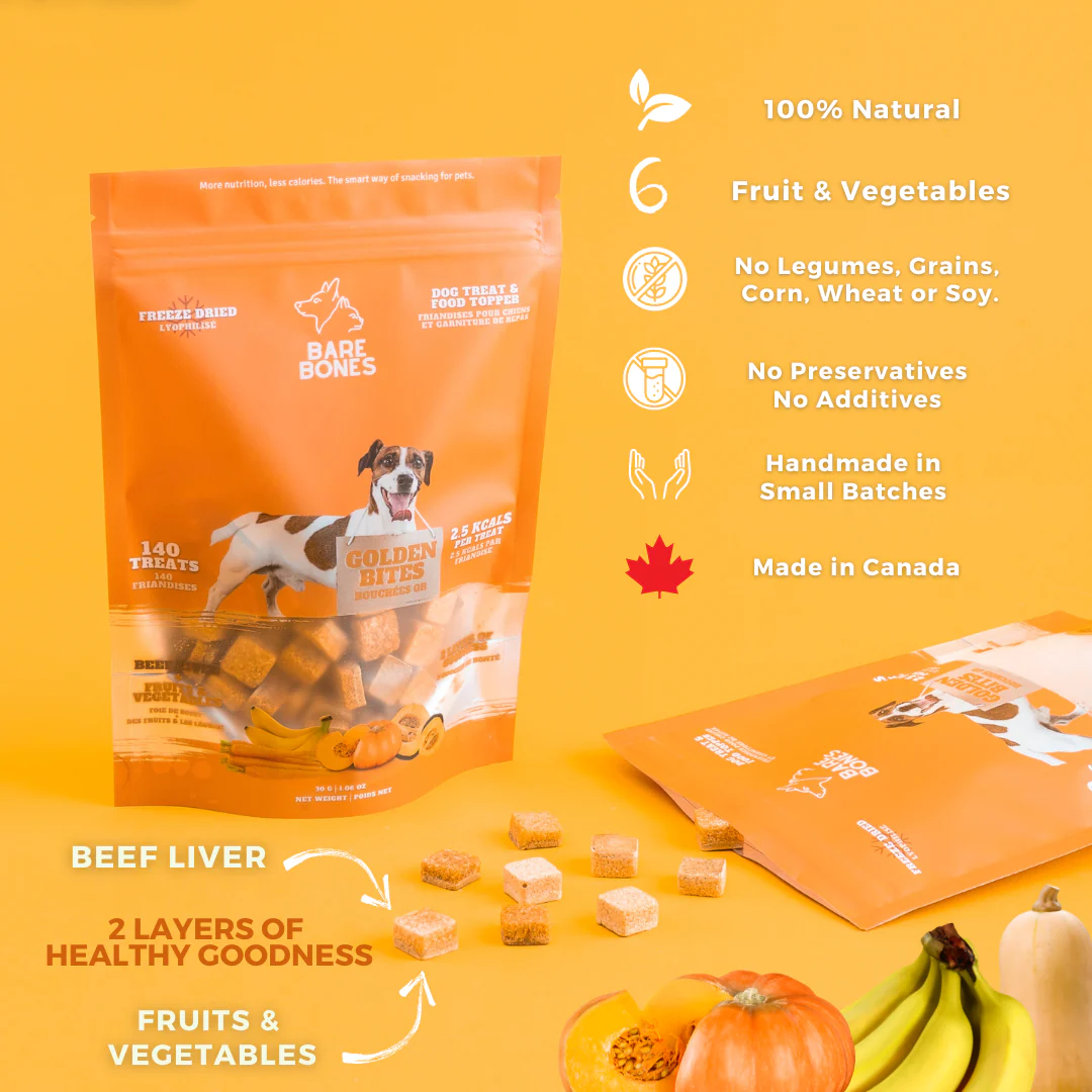 Bare Bones Freeze-Dried Dog Treats - Golden Bites