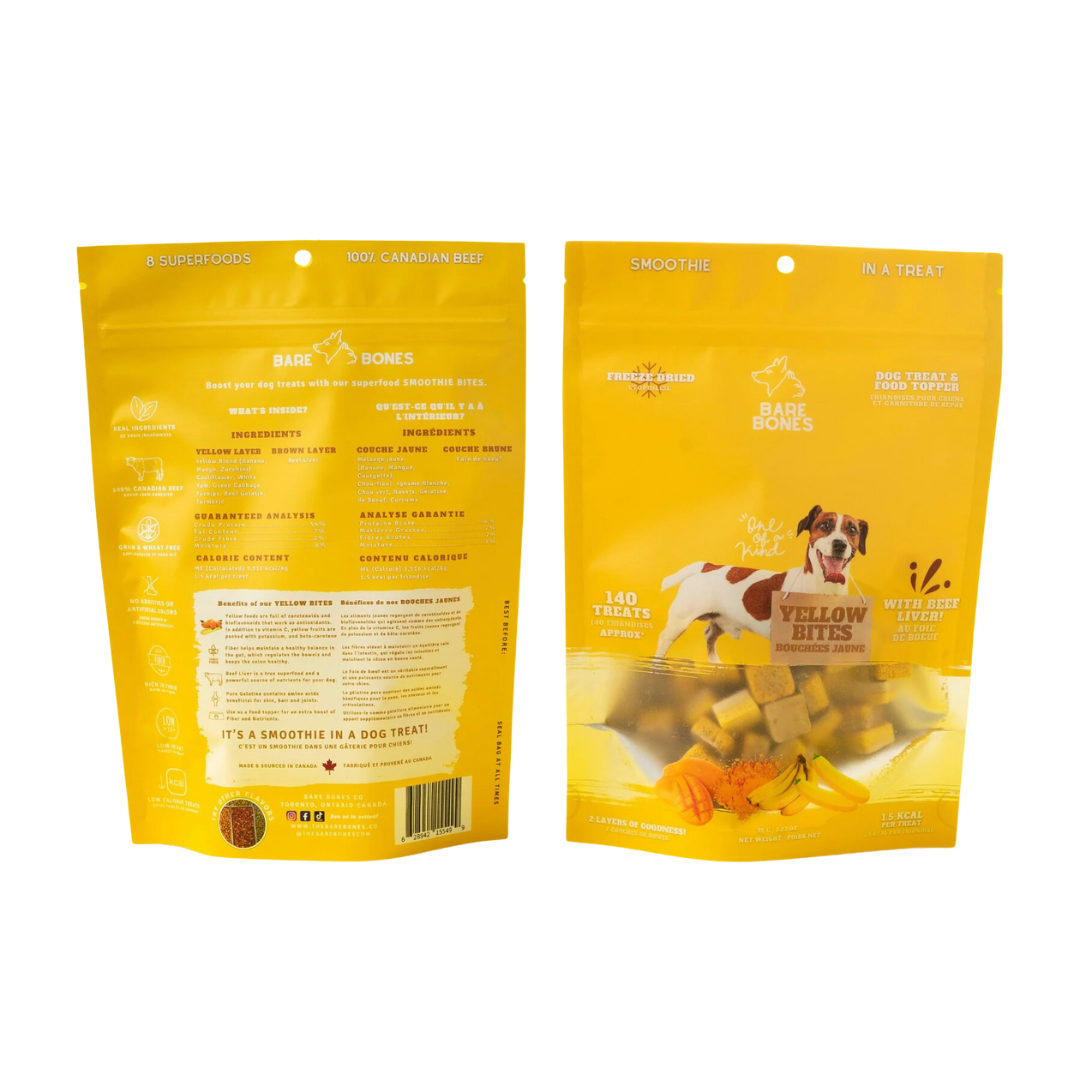 Bare Bones Freeze-Dried Dog Treats - Yellow Bites