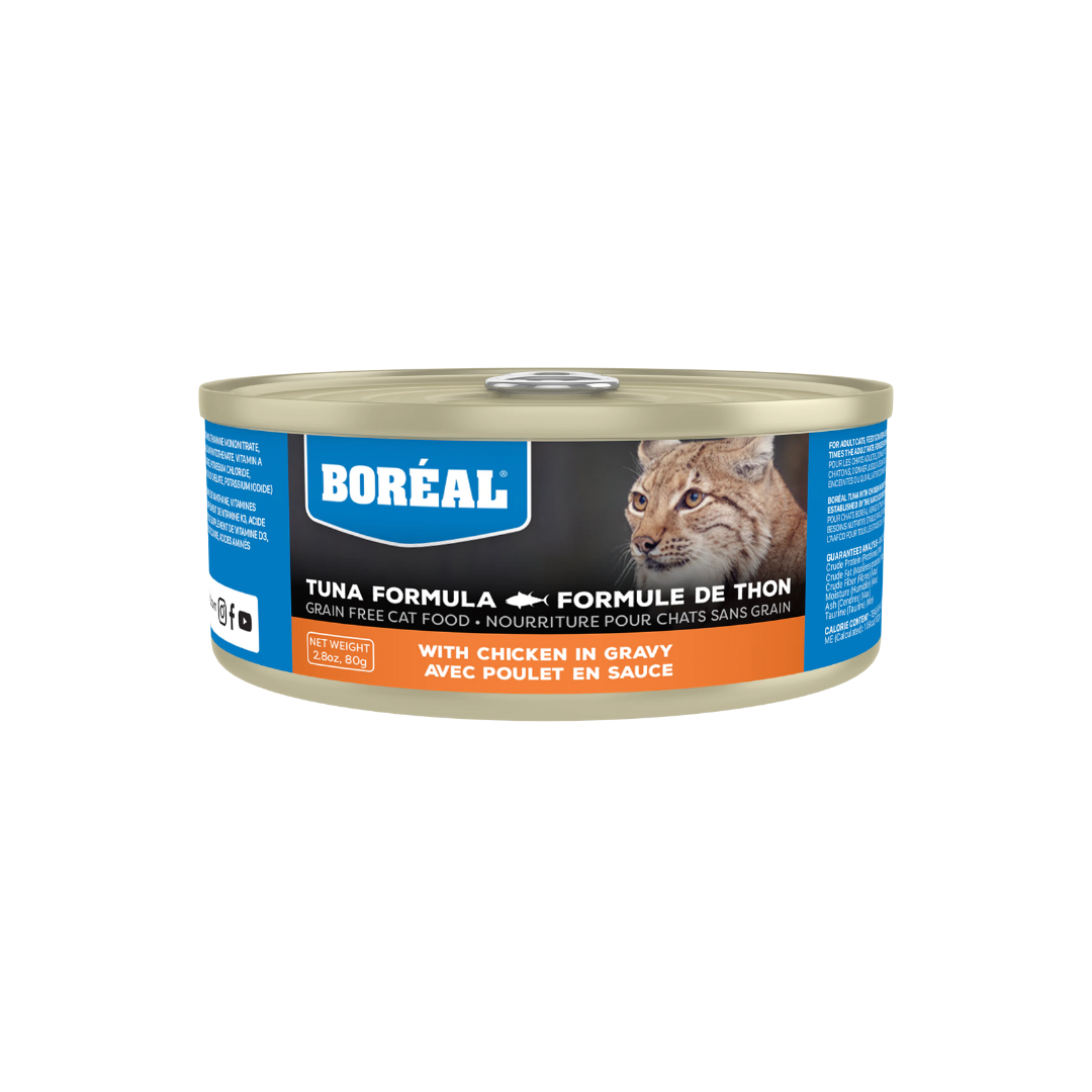 Boreal Wet Cat Food - Tuna Chicken in Gravy Canned