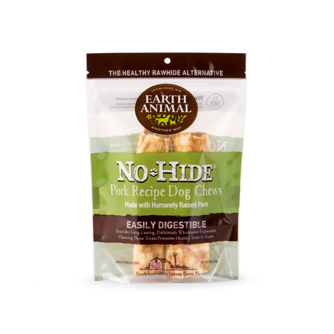 Earth Animal Dog Treats - No-Hide Pork Recipe Chew