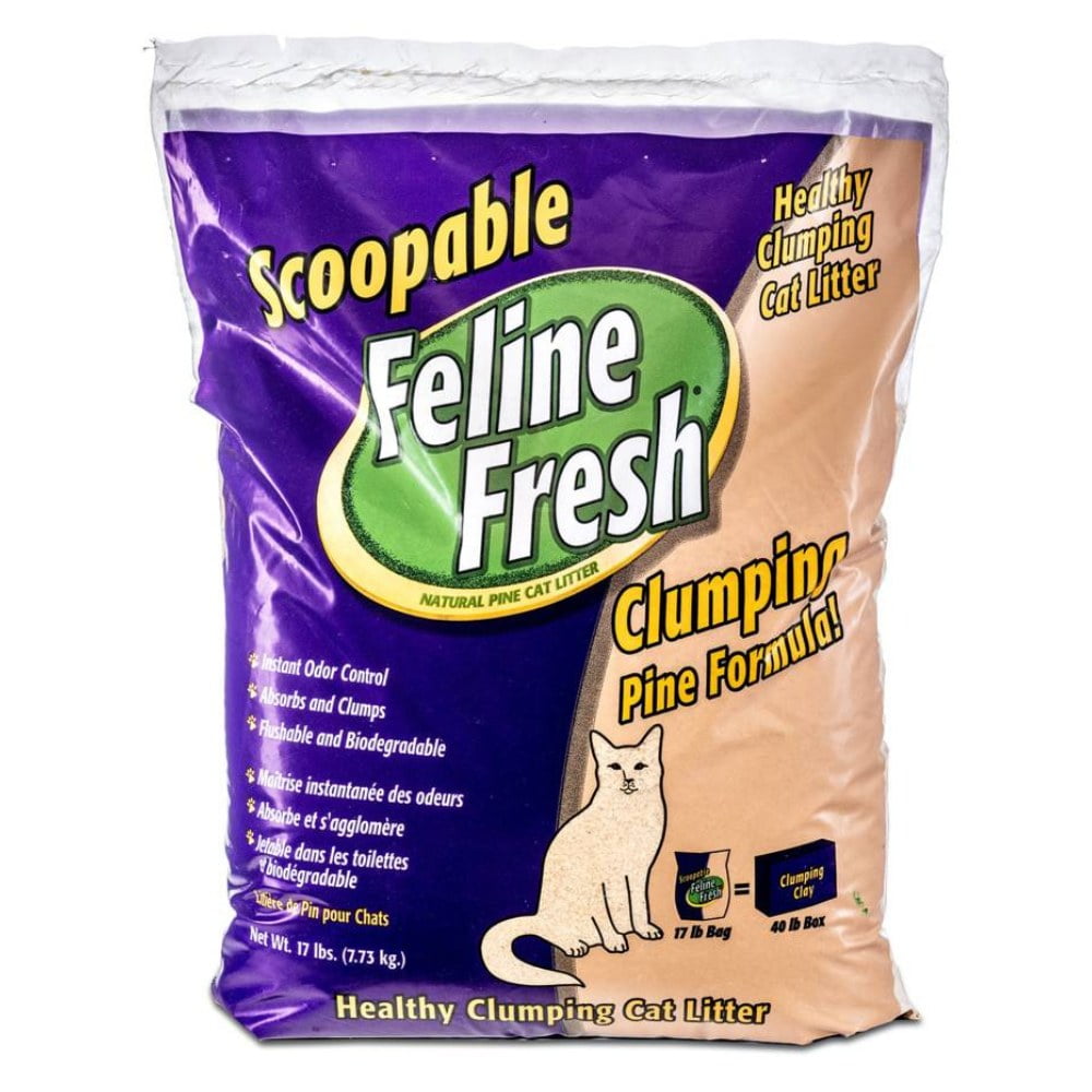 Feline Fresh Cat Litter - Scoopable Clumping Pine Formula 