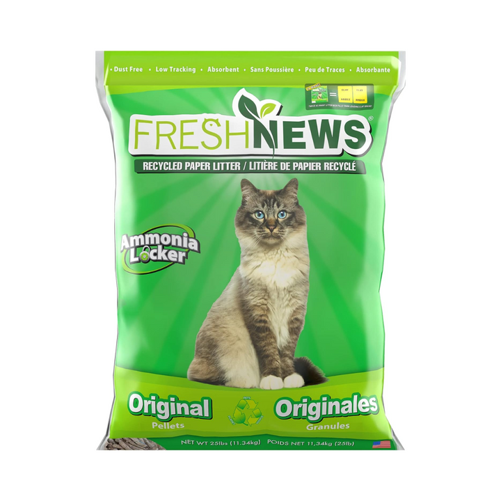 Fresh News Cat Litter - Original Recycled Paper Pellets Litter 