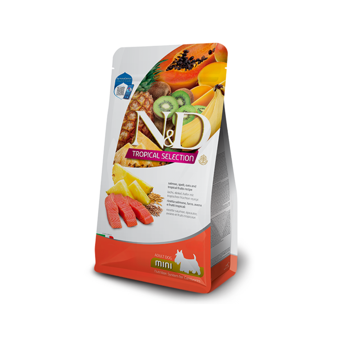 Farmina N&D Dry Dog Food - Tropical Selection Salmon, Spelt, Oats & Tropical Fruit Adult Mini