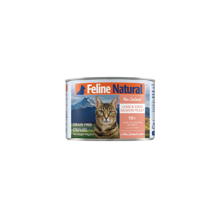 Feline Natural Wet Cat Food - Lamb & King Salmon Feast Canned