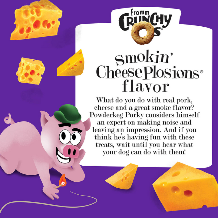 Fromm Dry Dog Treats - Crunchy O's Smokin' CheesePlosions Flavor