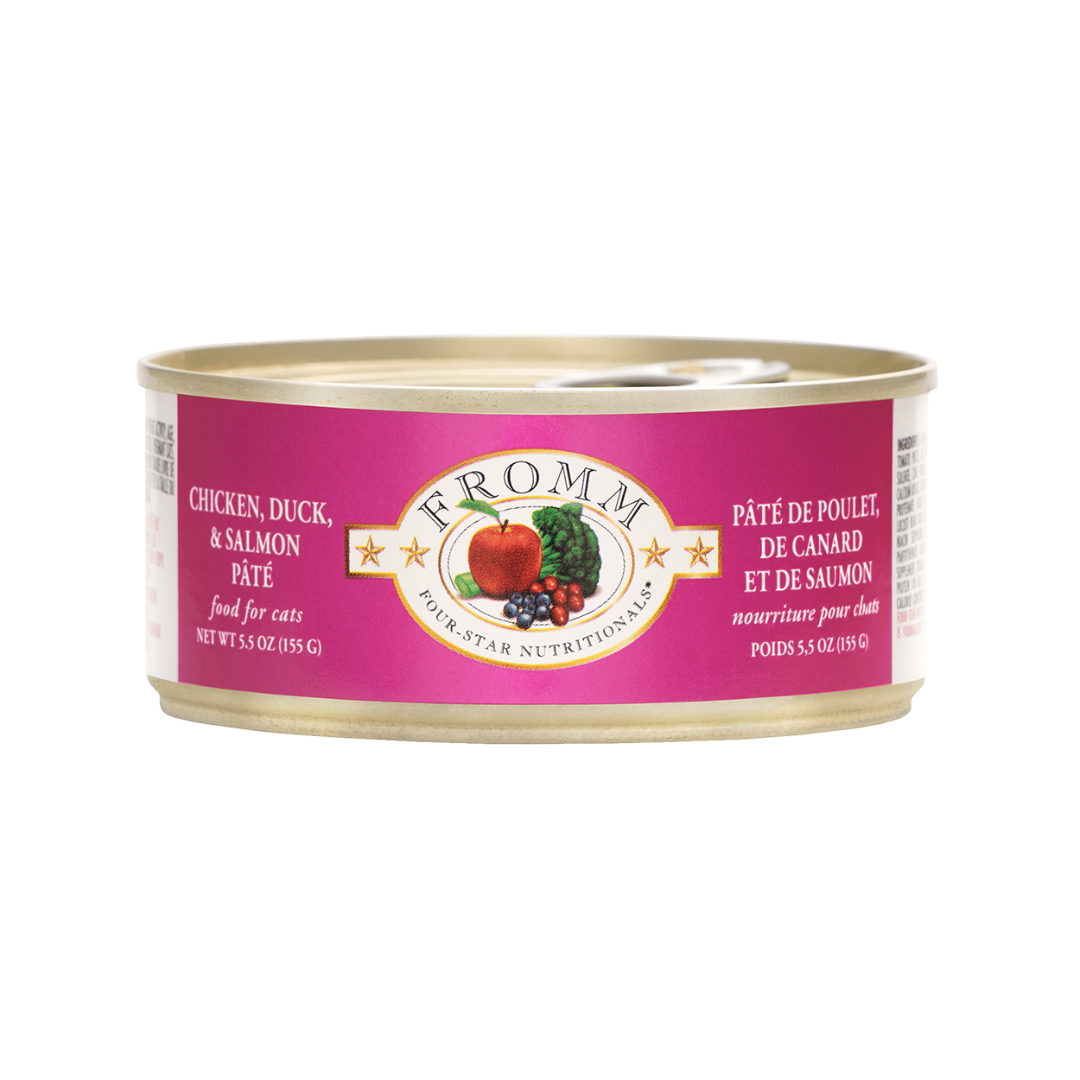 Fromm Wet Cat Food - Four Star Nutrionals Chicken, Duck & Salmon Pate Canned