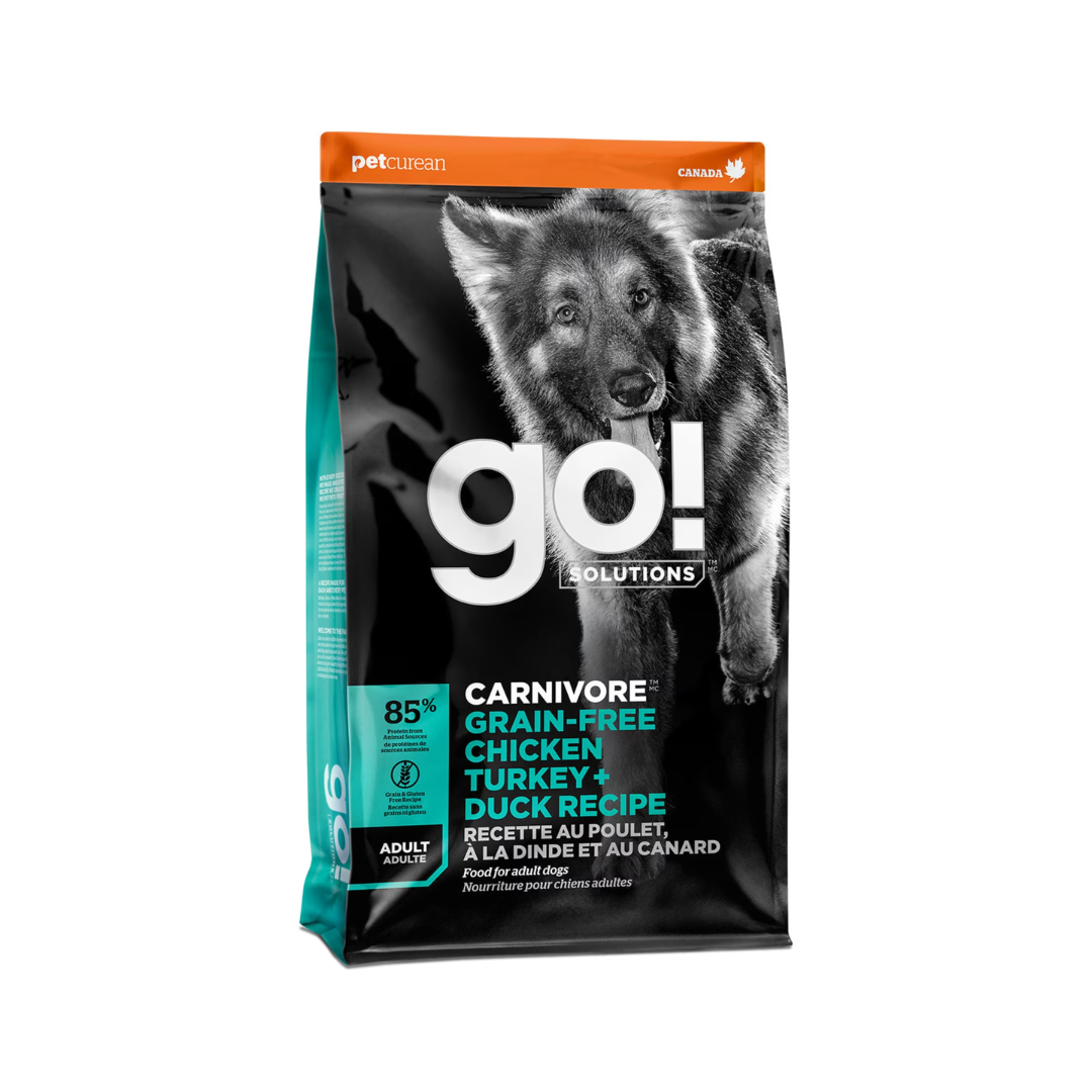 Go! Carnivore Dry Dog Food - Grain-Free Chicken, Turkey + Duck Adult Recipe