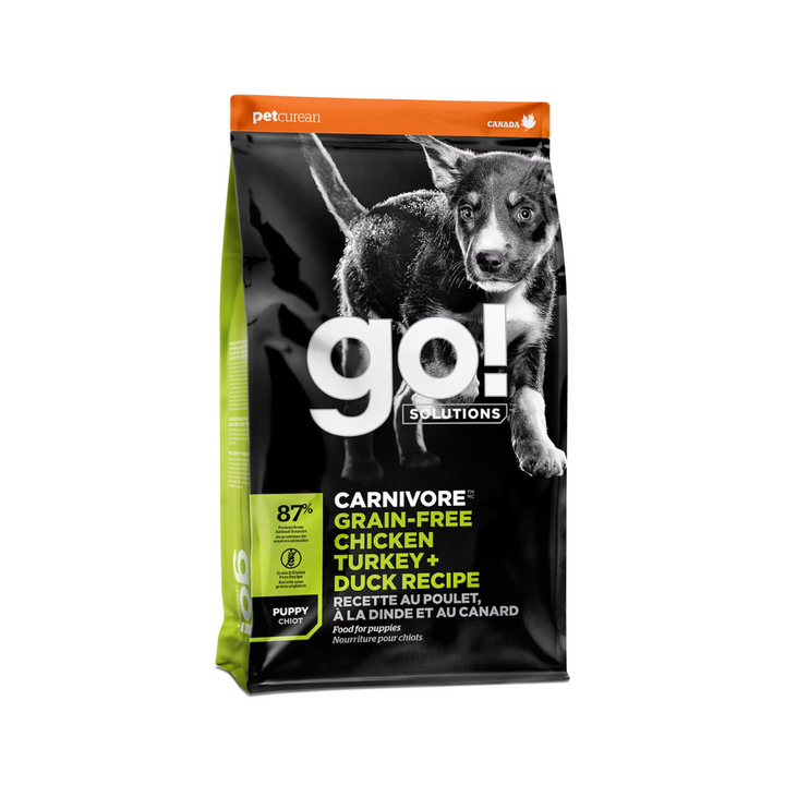 Go! Solutions Dry Dog Food - Carnivore Grain-Free Chicken, Turkey + Duck Puppy Recipe