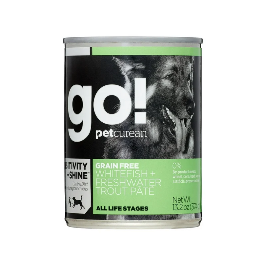Go! Solutions Wet Dog Food - Sensitivity and Shine Grain-Free Whitefish & Trout Pate Canned 
