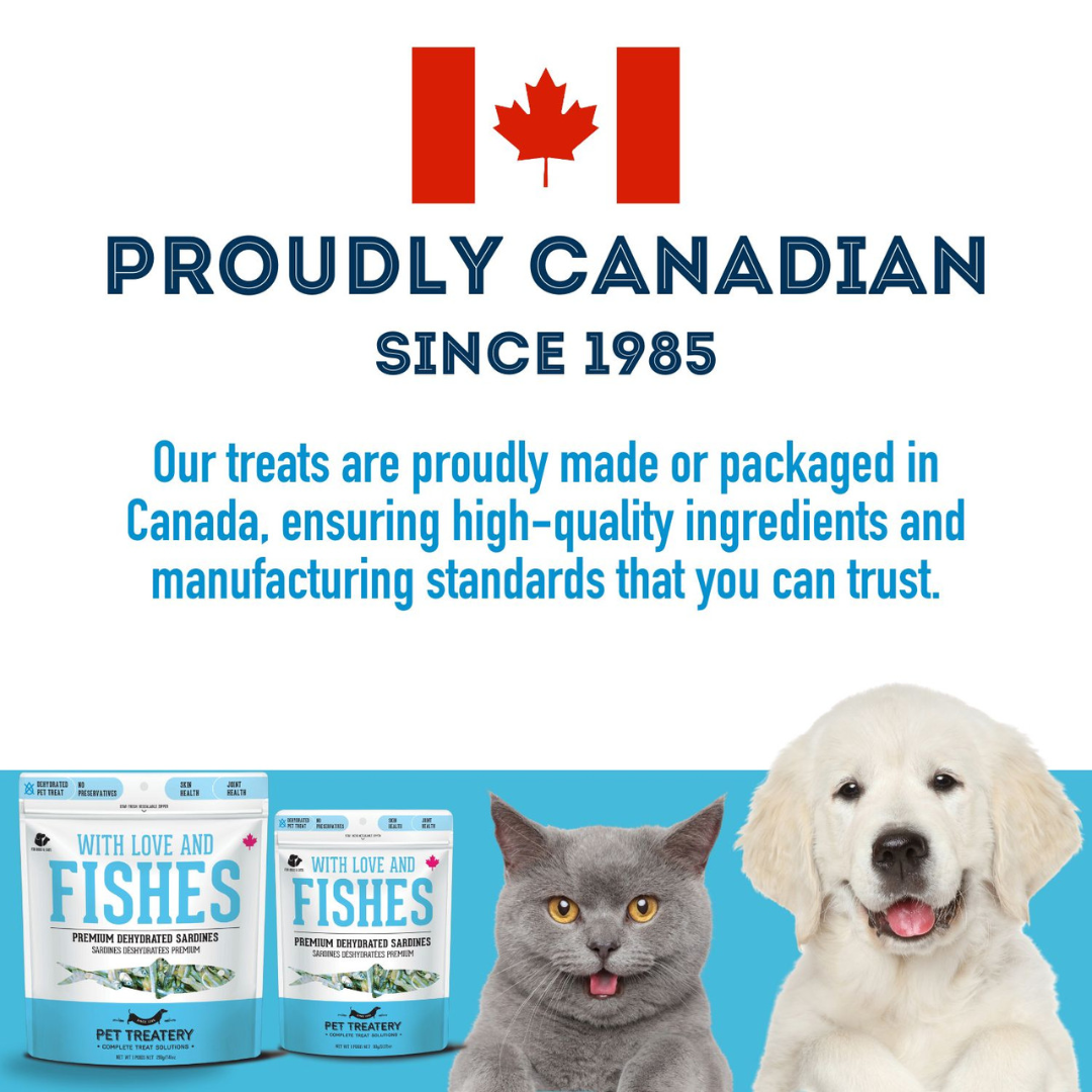 Granville Dehydrated Dog and Cat Treats - With Love and Fishes Premium Sardines