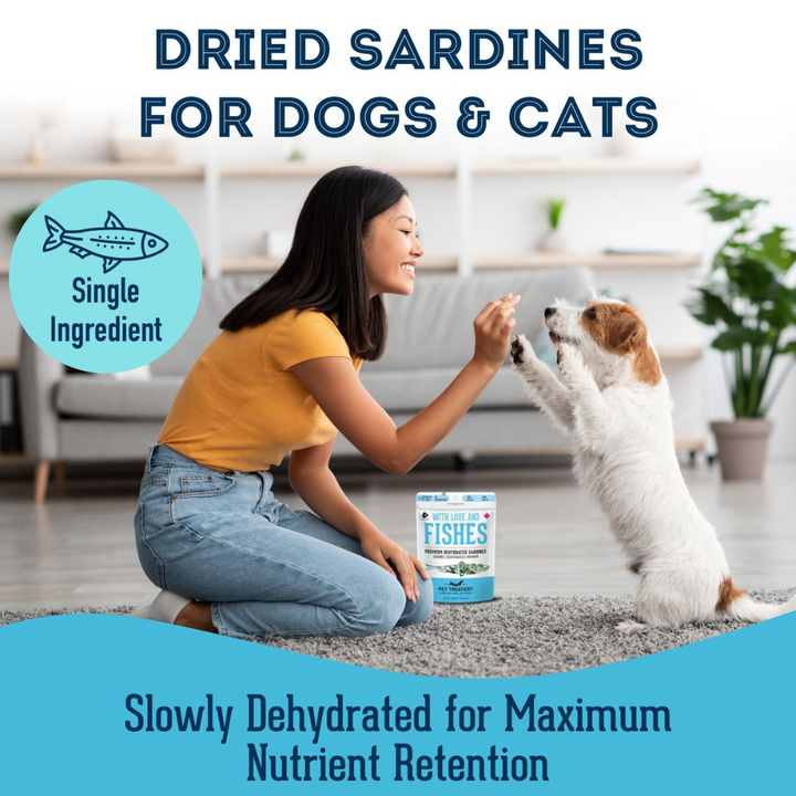 Granville Dehydrated Dog and Cat Treats - With Love and Fishes Premium Sardines