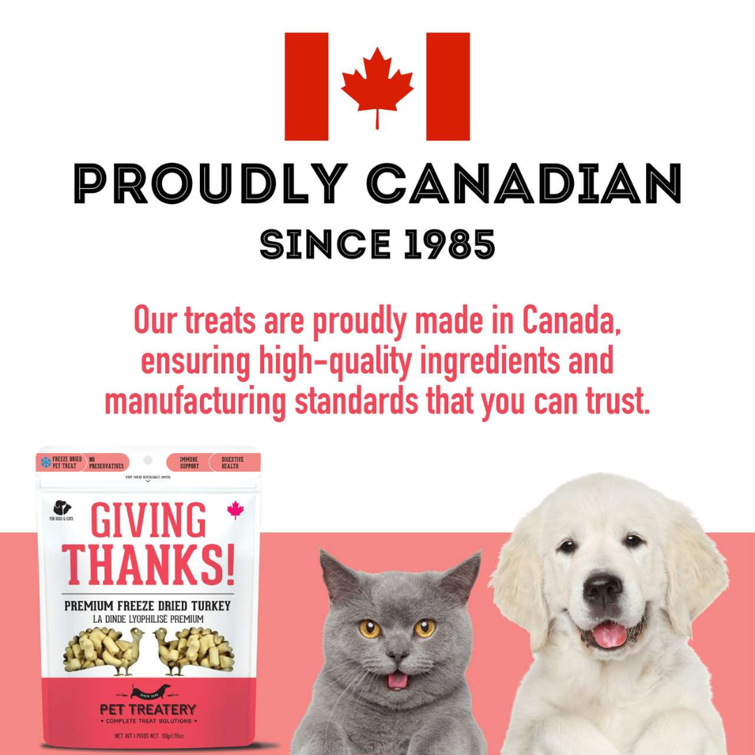 Granville Freeze-Dried Dog & Cat Treats - Giving Thanks! Premium Turkey