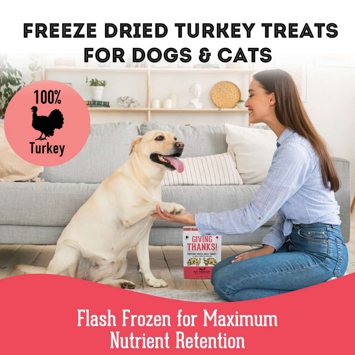 Granville Freeze-Dried Dog & Cat Treats - Giving Thanks! Premium Turkey