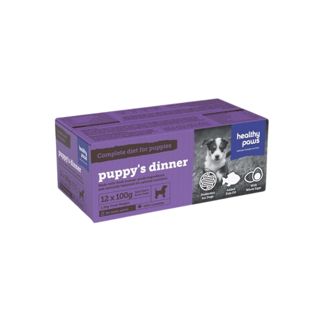 Healthy Paws Frozen Dog Food - Puppy’s Dinner - Small Canine Complete