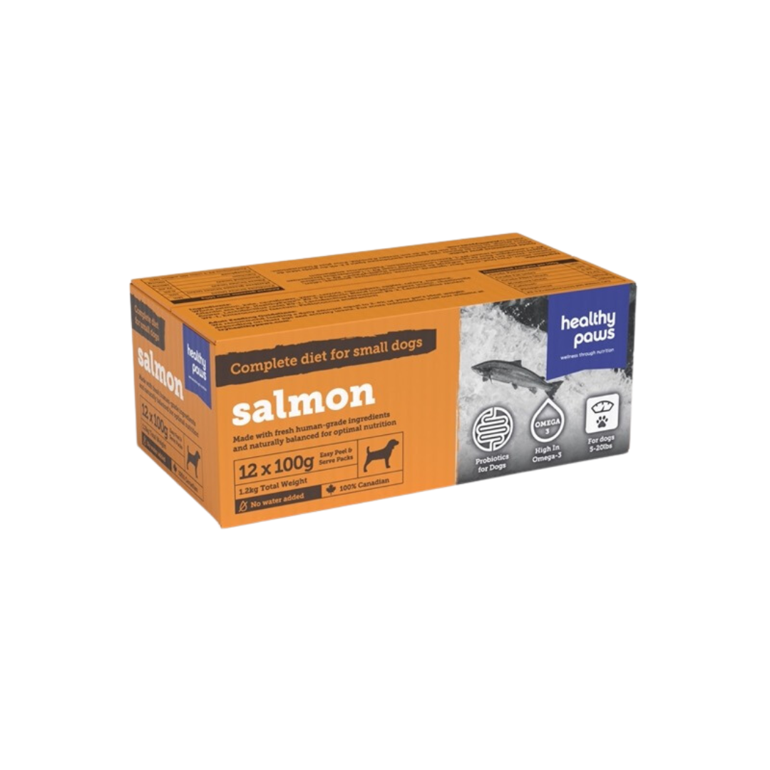 Healthy Paws Frozen Dog Food - Salmon - Small Canine Complete