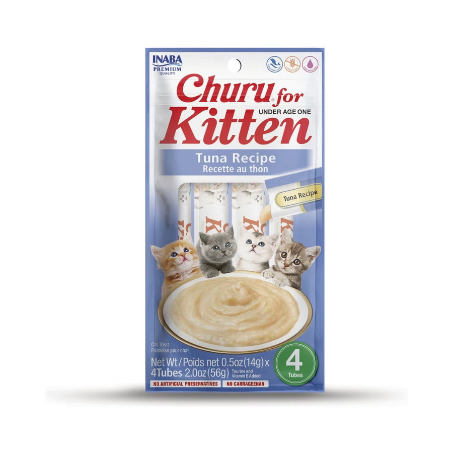 Inaba Cat Churu Purees Kitten - Tuna Recipe Pouch 