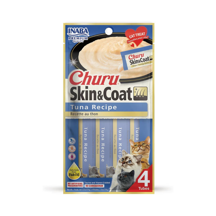 Inaba Cat Churu Skin & Coat - Tuna Recipe 