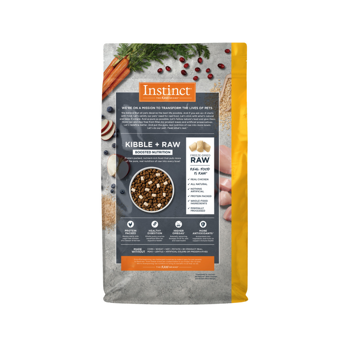 Instinct Kibble & Freeze Dried Dog Food - Raw Boost Whole Grain Real Chicken & Brown Rice Recipe