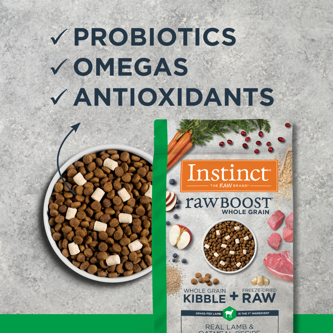 Instinct Kibble & Freeze Dried Dog Food - Raw Boost Whole Grain Real Lamb And Oatmeal