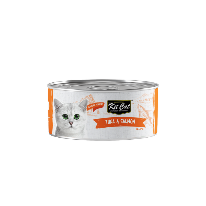 Kit Cat Cat Food Toppers - Deboned Tuna & Salmon Toppers Canned