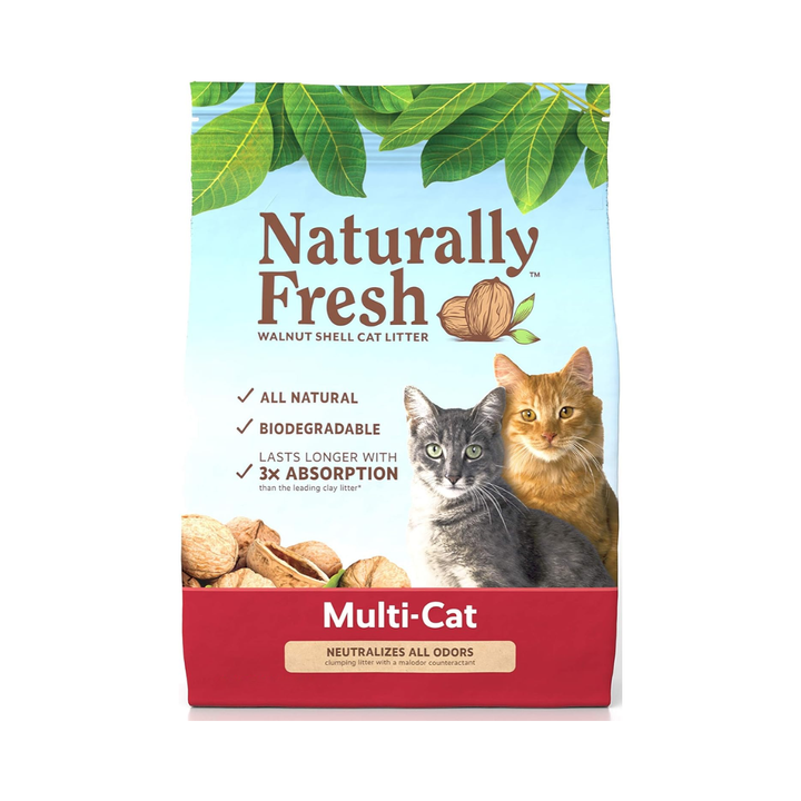 Naturally Fresh Cat Litter - Multi-Cat Unscented Clumping Walnut Formula