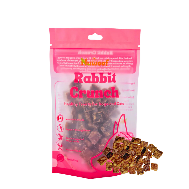 NuWoof Dehydrated Dog and Cat Treats - Rabbit Crunch