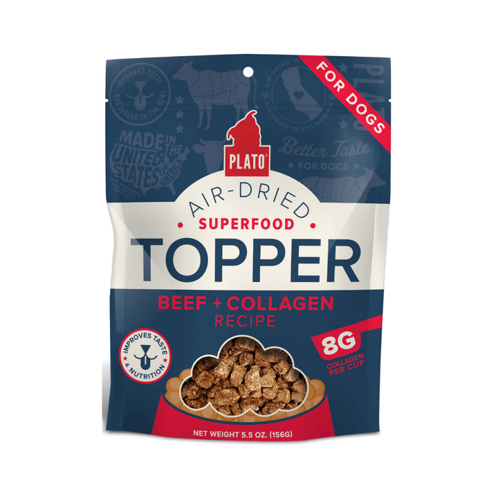 Plato Air Dried Dog Food Toppers - Beef & Collagen