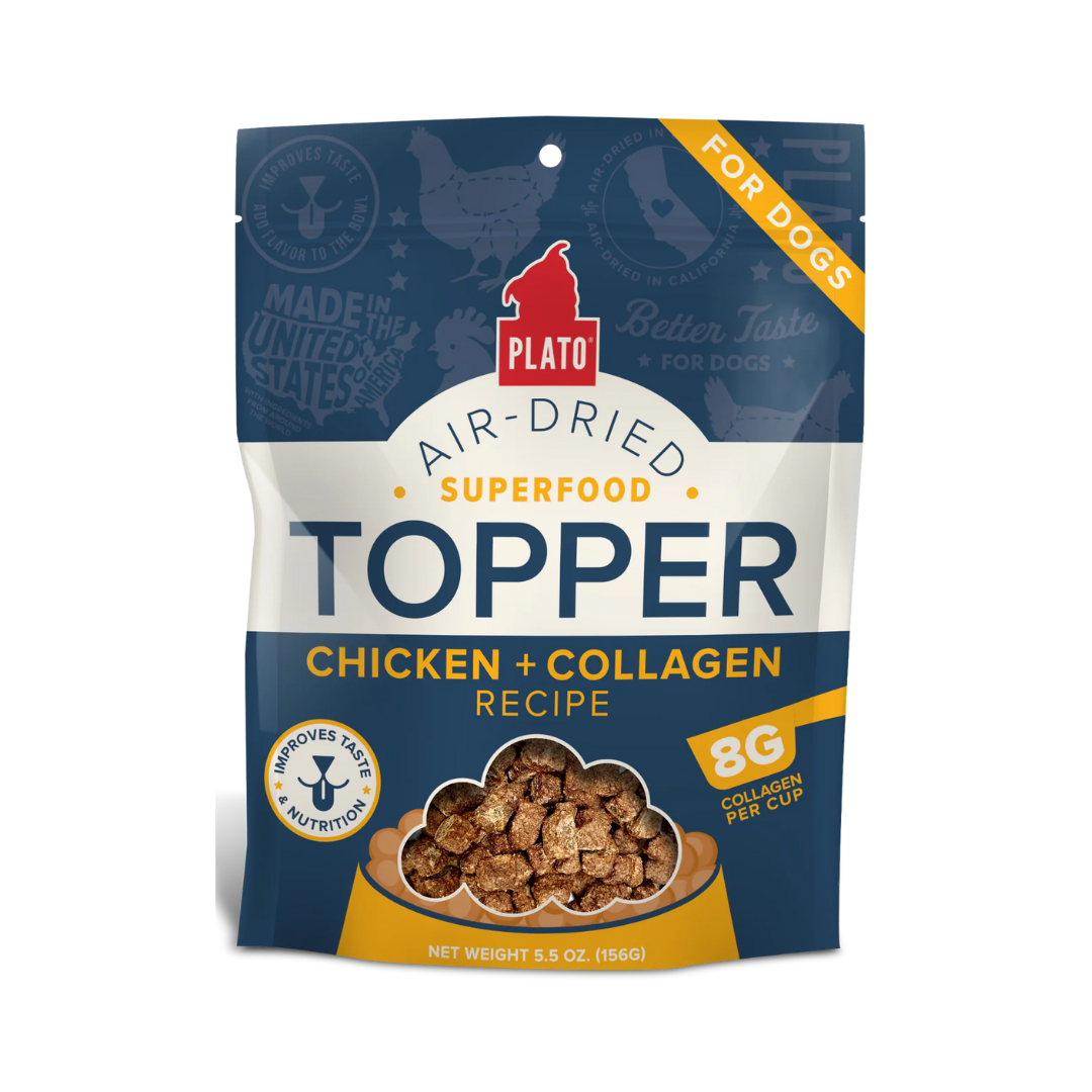 Plato Air Dried Dog Food Toppers - Chicken & Collagen