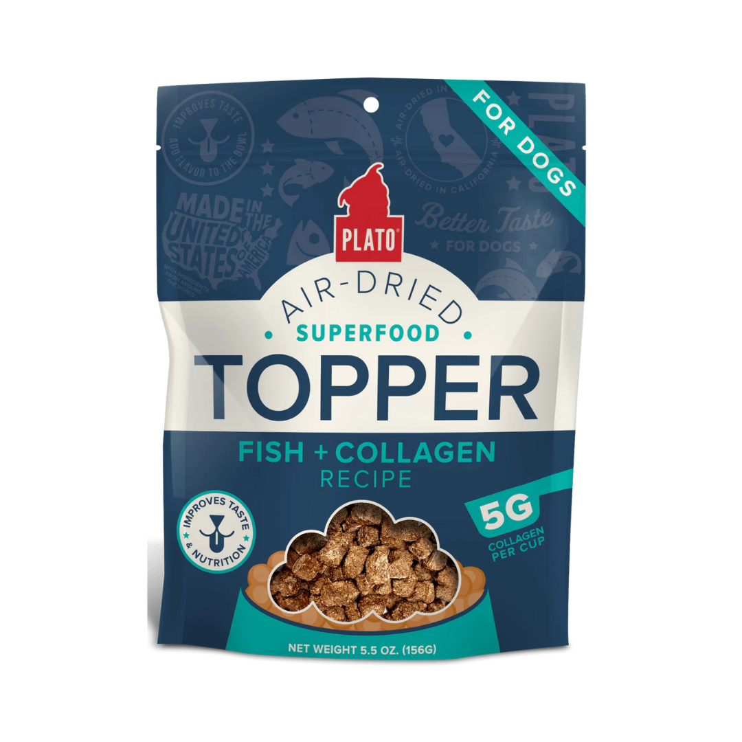 Plato Air Dried Dog Food Toppers - Fish & Collagen