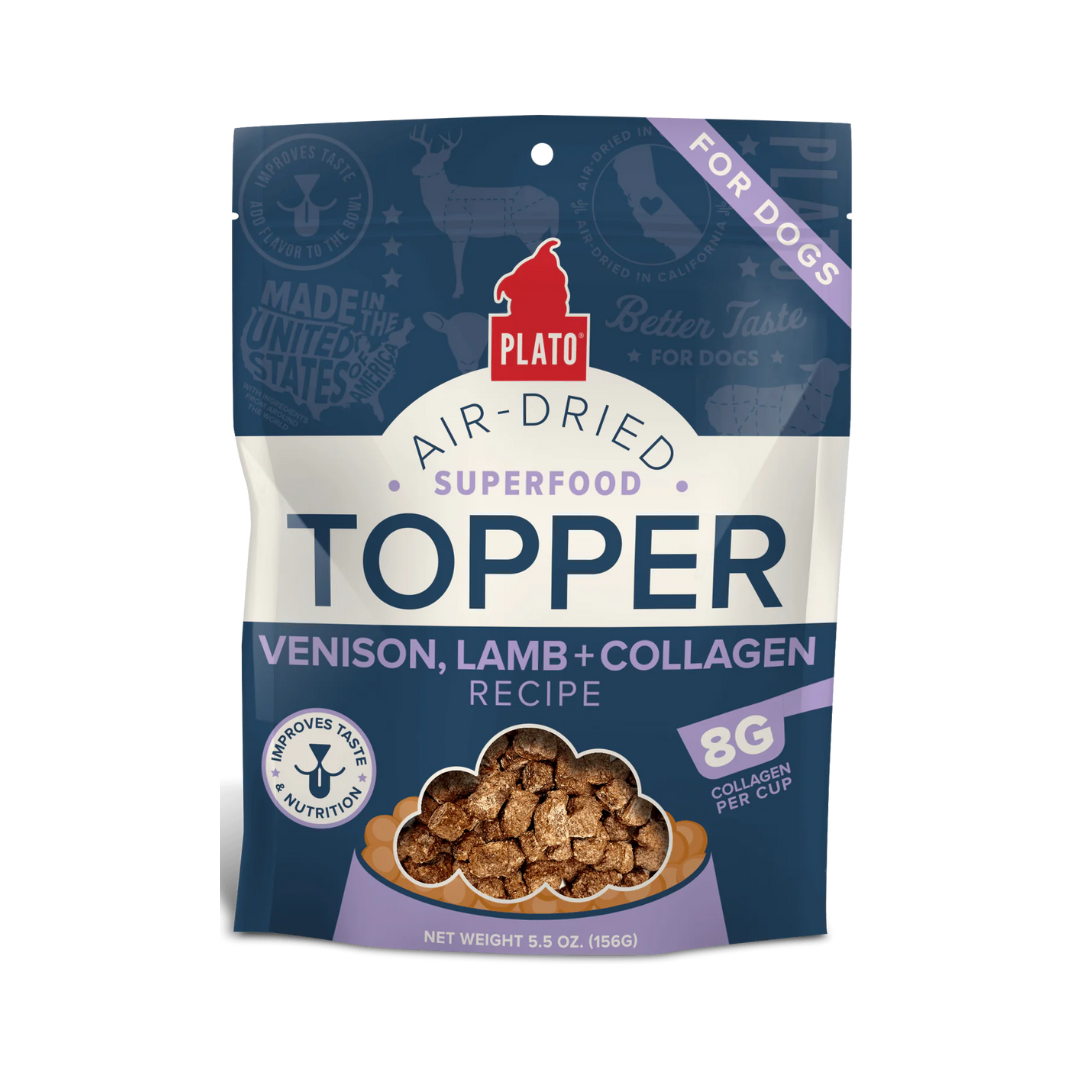 Plato Air Dried Dog Food Toppers - Venison, Lamb & Collagen