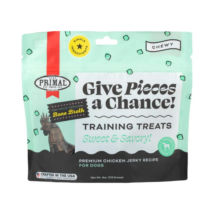 Primal Dog Treats - Give Pieces a Chance Chicken Jerky Pieces