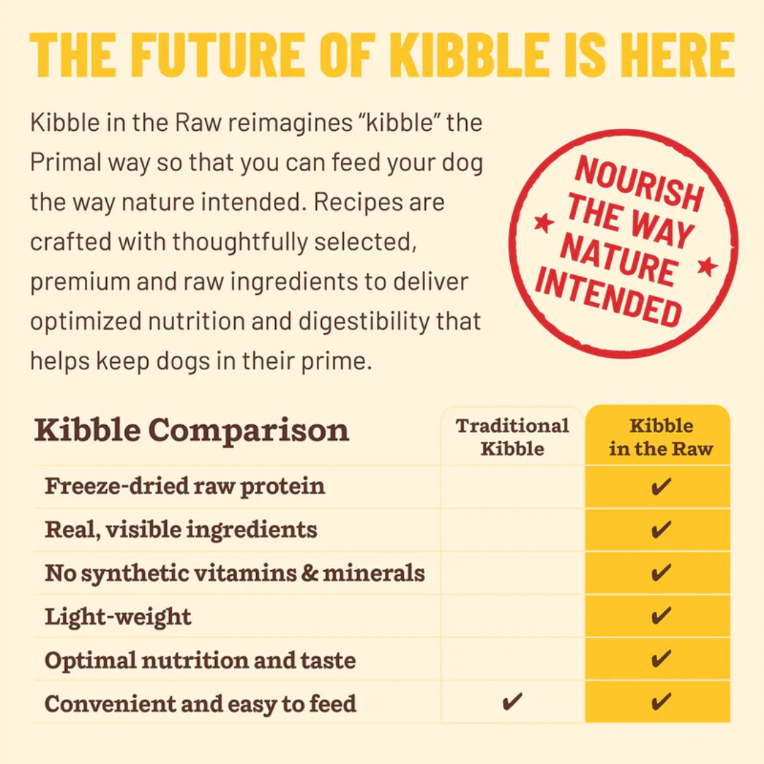 Primal Freeze Dried Dog Food - Kibble in the Raw Puppy Chicken & Pork Recipe