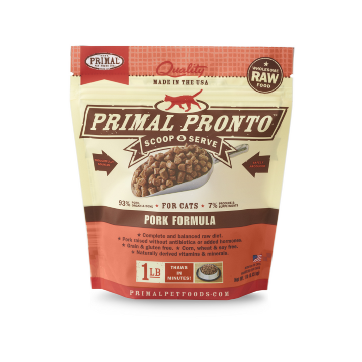 Primal Frozen Cat Food - Pronto Scoop & Serve Pork Formula