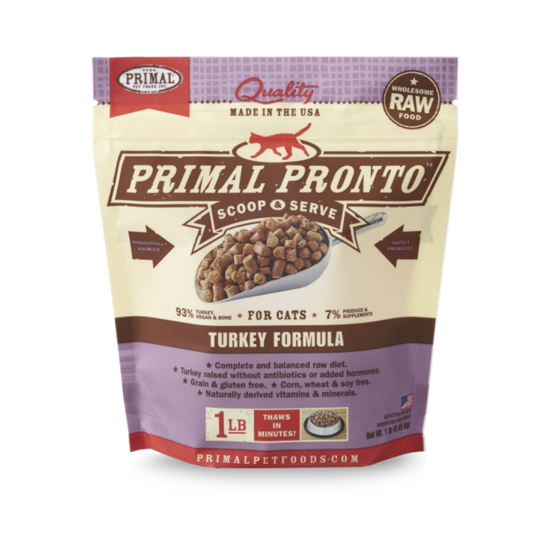 Primal Frozen Cat Food - Pronto Scoop & Serve Tukery Formula