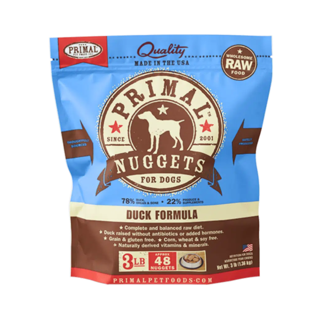 Primal Frozen Dog Food - Nuggets Duck Formula