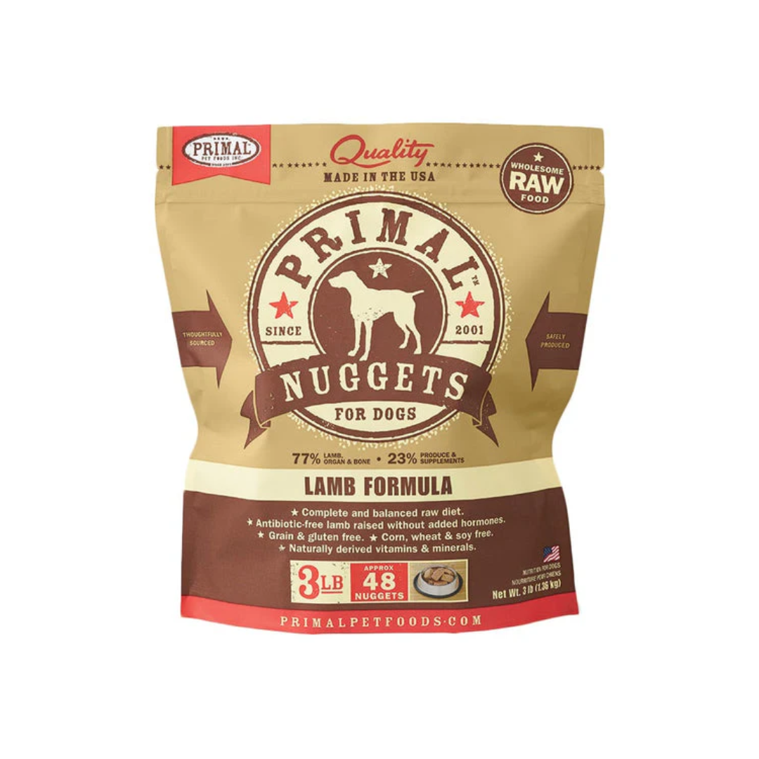 Primal Frozen Dog Food - Nuggets Lamb Formula