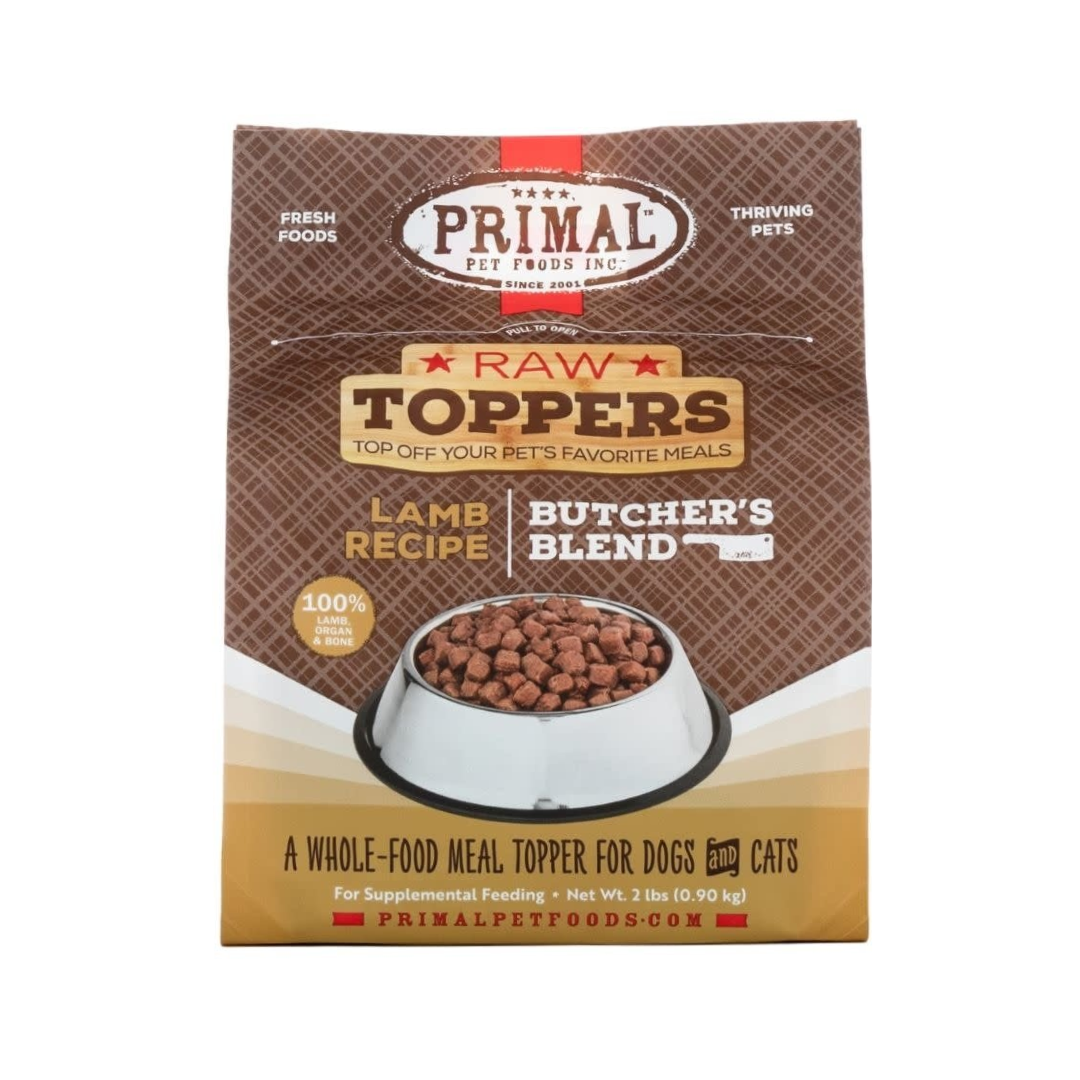 Primal Frozen Dog & Cat Food Toppers - Butcher's Blend Lamb Recipe