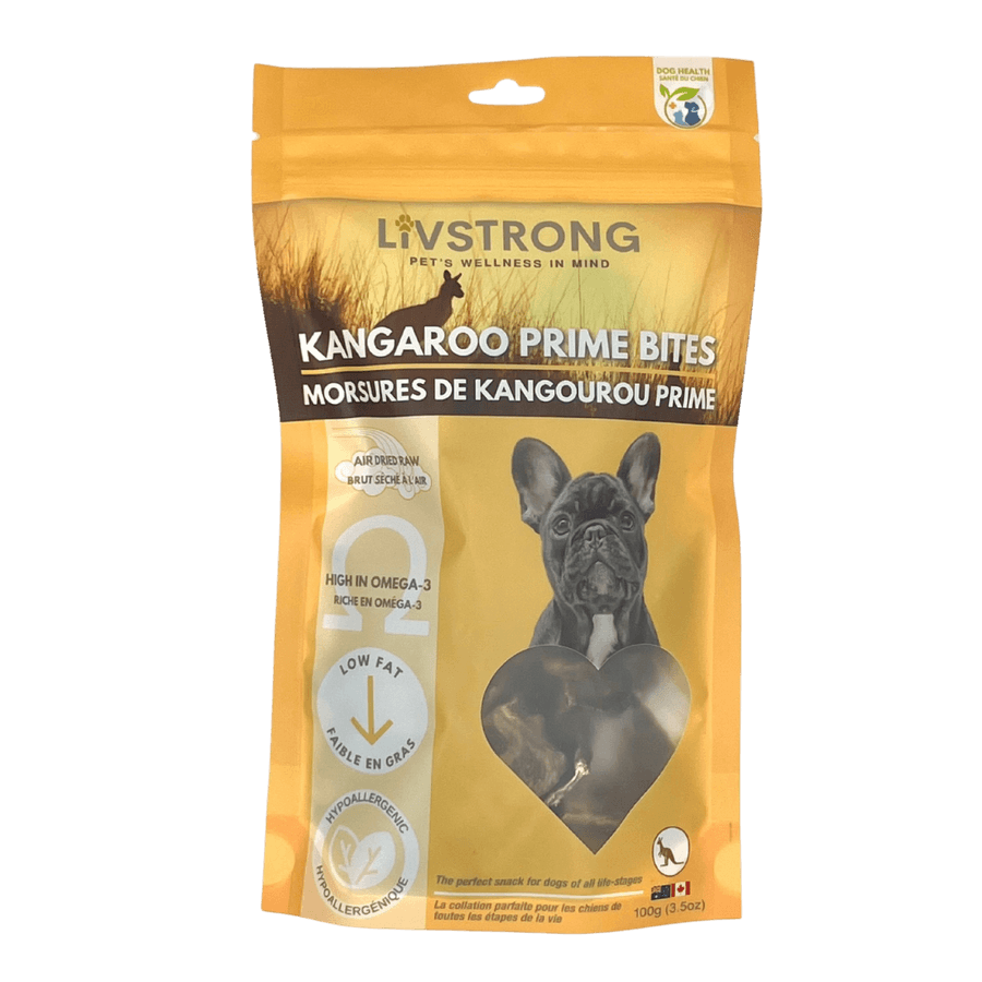 Livstrong Kangaroo Prime Bites Dog Treats 