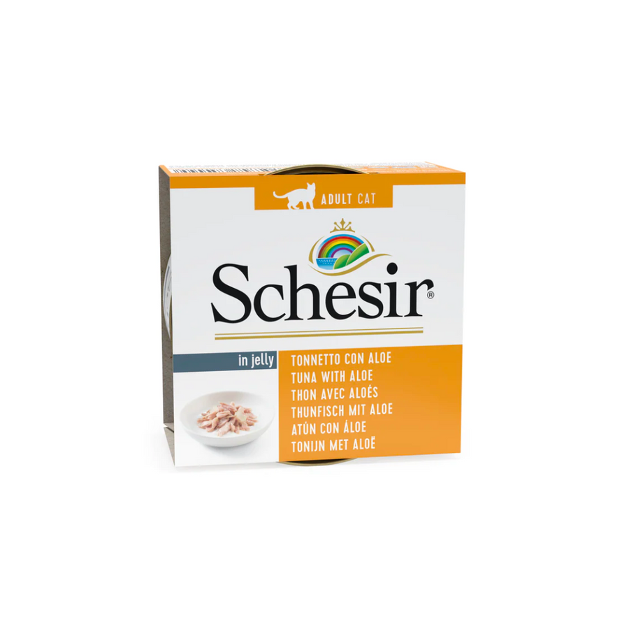 Schesir Wet Cat Food - Tuna & Aloe in Jelly Canned 