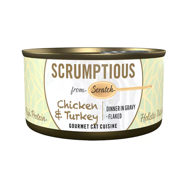 Scrumptious From Scratch Wet Cat Food - Chicken & Turkey Canned