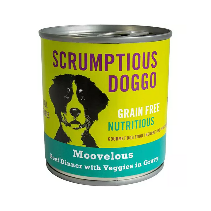 Scrumptious Doggo Wet Dog Food - Beef & Veggie Dinner in Gravy Canned