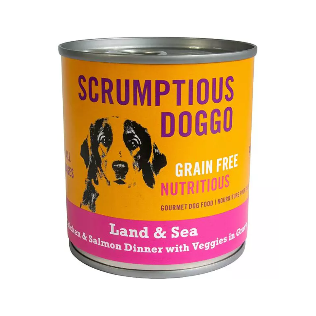 Scrumptious Doggo Wet Dog Food - Chicken Salmon & Veggie Dinner in Gravy Canned